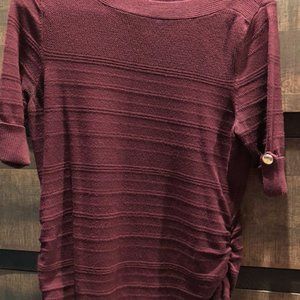 Burgundy Short Sleeved Sweater